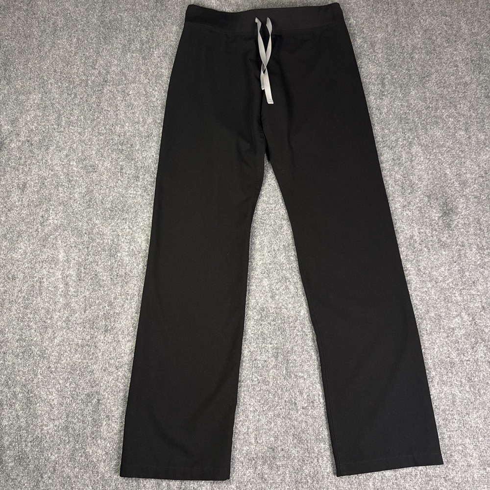 Figs Livingston High Rise Straight Leg Scrub Pants Womens Small Tall Black